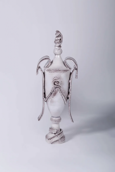 Giuseppe Ducrot PAIR OF WHITE AMPHORAE II