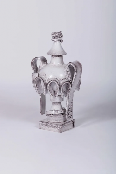 Giuseppe Ducrot PAIR OF WHITE AMPHORAE III