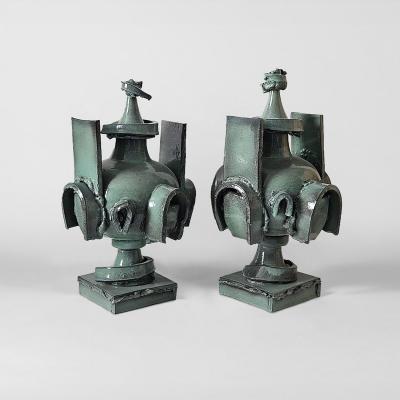 Giuseppe Ducrot Untitled Pair of Celadon Amphorae III 2025