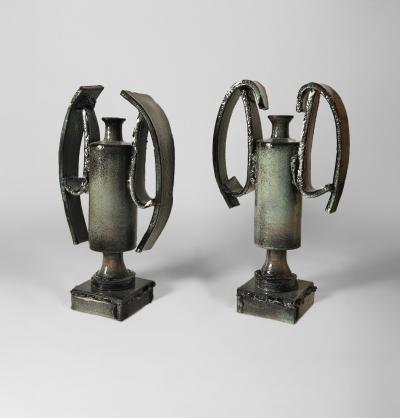 Giuseppe Ducrot Untitled Pair of Celadon Amphorae IV 2025