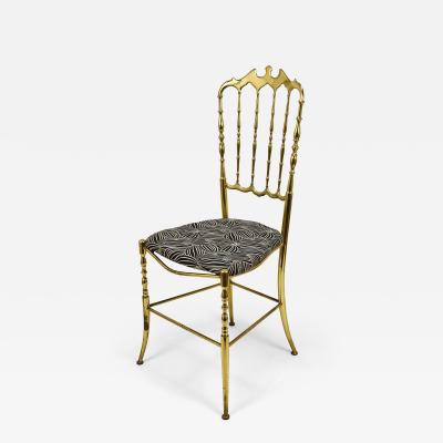Giuseppe Gaetano Descalzi Chiavari Midcentury Brass Chair by Giuseppe Gaetano Descalzi Italy 1950s