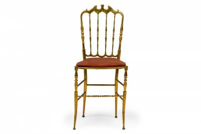 Giuseppe Gaetano Descalzi Set of 10 Giuseppe Gaetano Decalzi Chiavari Italian Brass Dining Side Chairs