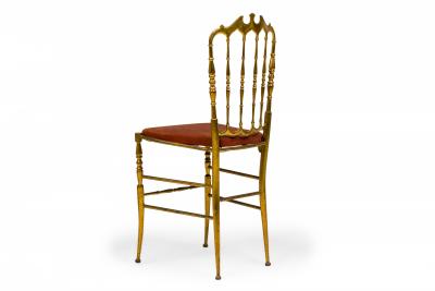 Giuseppe Gaetano Descalzi Set of 10 Giuseppe Gaetano Decalzi Chiavari Italian Brass Dining Side Chairs