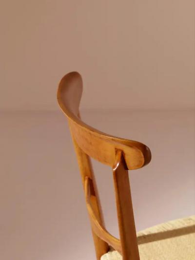 Giuseppe Gaetano Descalzi Set of Six Campanino Chairs by Fratelli Podest Chiavari 1960s New Woven Cane