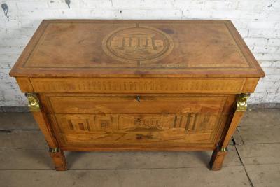 Giuseppe Maggiolini Italian Empire Perspective Marquetry Commode Circle of Giuseppe Maffezzoli