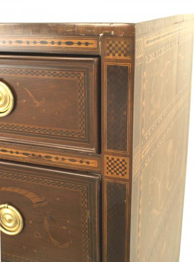Giuseppe Maggiolini Pair of Northern Italian Neo classical Marquetry Inlaid Commodes
