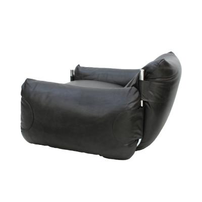 Giuseppe Munari Pair of Black Armchairs Designed by Giuseppe Munari for Poltrona Munari 1970s