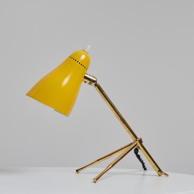 Giuseppe Ostuni 1950s Giuseppe Ostuni Ochetta Yellow Wall or Table Lamp for O Luce