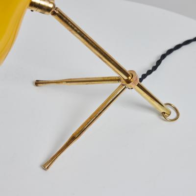 Giuseppe Ostuni 1950s Giuseppe Ostuni Ochetta Yellow Wall or Table Lamp for O Luce