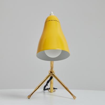Giuseppe Ostuni 1950s Giuseppe Ostuni Ochetta Yellow Wall or Table Lamp for O Luce