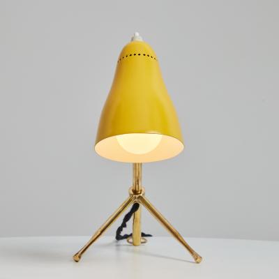 Giuseppe Ostuni 1950s Giuseppe Ostuni Ochetta Yellow Wall or Table Lamp for O Luce