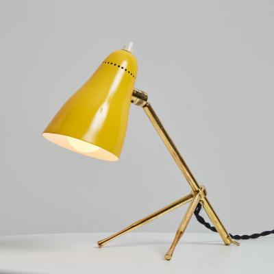 Giuseppe Ostuni 1950s Giuseppe Ostuni Ochetta Yellow Wall or Table Lamp for O Luce