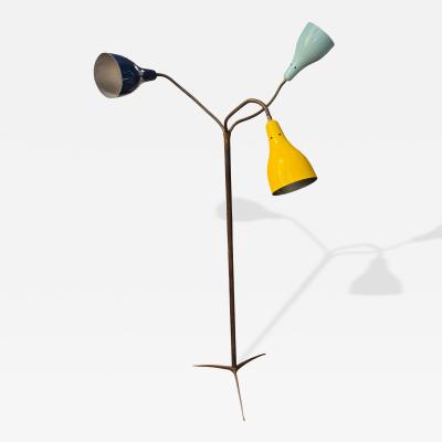Giuseppe Ostuni Attributed to Giuseppe Ostuni Three Light Floor Lamp Italy 1950s
