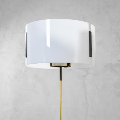 Giuseppe Ostuni Giuseppe Ostuni Oluce Floor Lamp in Brass and Plexi Diffuser 50s