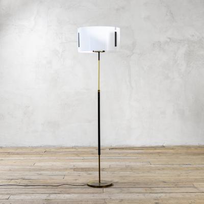 Giuseppe Ostuni Giuseppe Ostuni Oluce Floor Lamp in Brass and Plexi Diffuser 50s