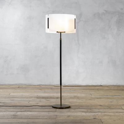 Giuseppe Ostuni Giuseppe Ostuni Oluce Floor Lamp in Brass and Plexi Diffuser 50s
