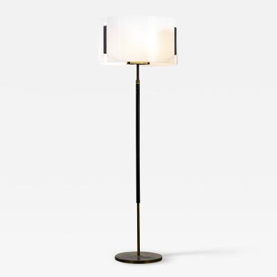 Giuseppe Ostuni Giuseppe Ostuni Oluce Floor Lamp in Brass and Plexi Diffuser 50s