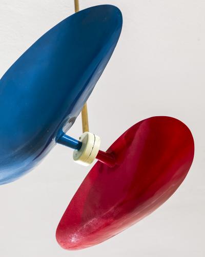 Giuseppe Ostuni Giuseppe Ostuni Pendant Lamp for Oluce Brass Metal 1950s