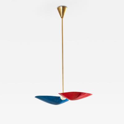 Giuseppe Ostuni Giuseppe Ostuni Pendant Lamp for Oluce Brass Metal 1950s