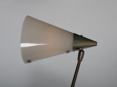Giuseppe Ostuni Rare Giuseppe Ostuni for O Luce lucite shade adjustable floor lamp Italy c1950