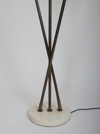 Giuseppe Ostuni Rare Giuseppe Ostuni for O Luce lucite shade adjustable floor lamp Italy c1950