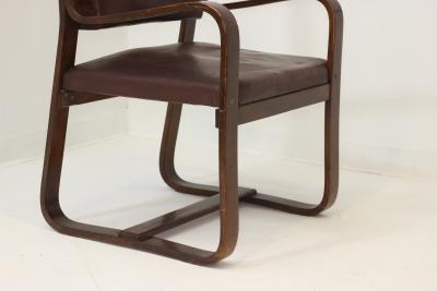 Giuseppe Pagano Pogatschnig Italian Bentwood Armchair by Giuseppe Pagano Pogatschnig 1940 Italy