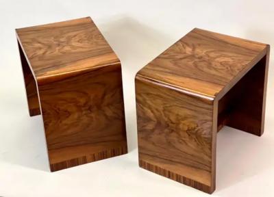 Giuseppe Pagano Pogatschnig Pair Italian Mid century Modern Rationalist Elm Wood Benches Giuseppe Pagano