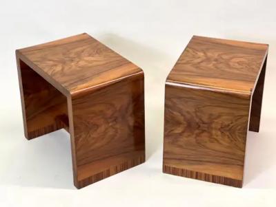 Giuseppe Pagano Pogatschnig Pair Italian Mid century Modern Rationalist Elm Wood Benches Giuseppe Pagano