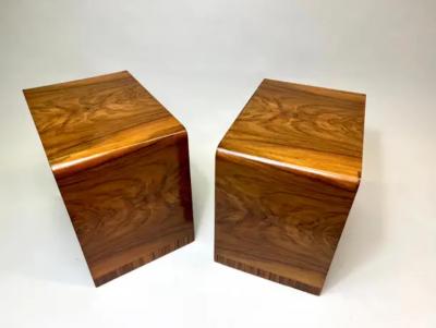 Giuseppe Pagano Pogatschnig Pair Italian Mid century Modern Rationalist Elm Wood Benches Giuseppe Pagano