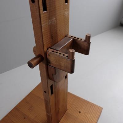 Giuseppe Rivadossi 1970s Riven Oak Easel by Guiseppe Rivadossi