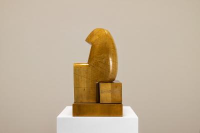 Giuseppe Rivadossi Capanno Sculpture in Lime Wood by Giuseppe Rivadossi Italy 1974