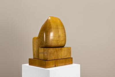 Giuseppe Rivadossi Capanno Sculpture in Lime Wood by Giuseppe Rivadossi Italy 1974
