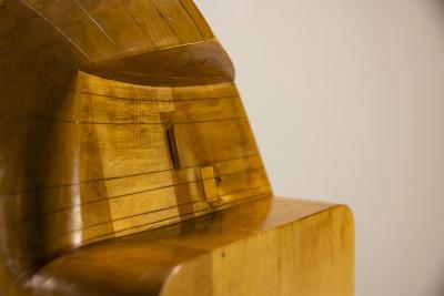 Giuseppe Rivadossi Capanno Sculpture in Lime Wood by Giuseppe Rivadossi Italy 1974