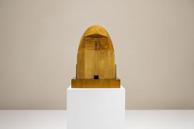 Giuseppe Rivadossi Capanno Sculpture in Lime Wood by Giuseppe Rivadossi Italy 1974