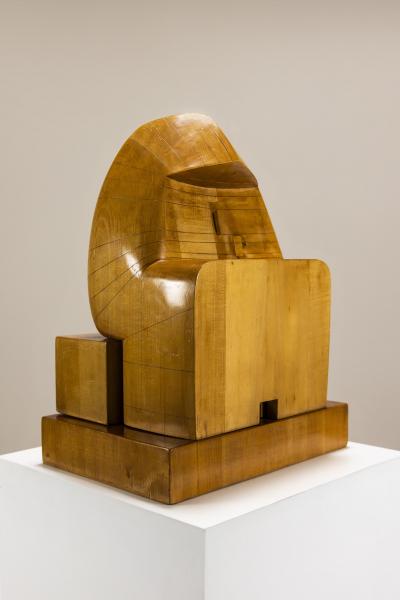 Giuseppe Rivadossi Capanno Sculpture in Lime Wood by Giuseppe Rivadossi Italy 1974