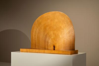 Giuseppe Rivadossi La Mia Casa Wooden Sculpture by Giuseppe Rivadossi Italy 1975