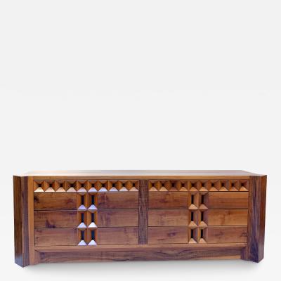 Vintage oxidized brass sideboard by Isabelle and Richard Faure for