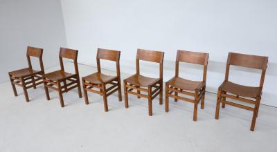 Giuseppe Rivadossi Set of 6 Italian Dining Chairs by Giuseppe Rivadossi