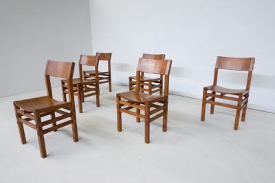 Giuseppe Rivadossi Set of 6 Italian Dining Chairs by Giuseppe Rivadossi
