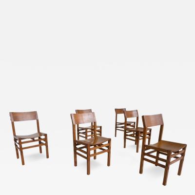 Giuseppe Rivadossi Set of 6 Italian Dining Chairs by Giuseppe Rivadossi