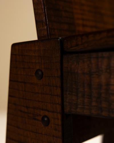 Giuseppe Rivadossi Six High Back Dining Chairs in the Style of Giuseppe Rivadossi Italy 1970s