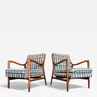 Giuseppe Scapinelli Armchairs in Caviuna Wood Fabric Giuseppe Scapinelli 1950s Lot 833