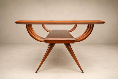 Giuseppe Scapinelli Brazilian Modern Coffee Table in Cavi na Wood Glass Giuseppe Scapinelli