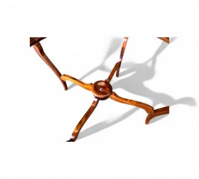 Giuseppe Scapinelli Brazilian Modern Coffee Table in Caviuna Glass Giuseppe Scapinelli 1950s