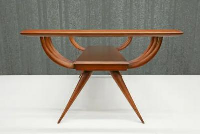 Giuseppe Scapinelli Brazilian Modern Coffee Table in Hardwood Glass by Giuseppe Scapinelli 1950s