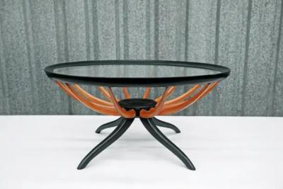 Giuseppe Scapinelli Brazilian Modern Coffee Table in Two Tones of Hardwood by G Scapinelli Brazil