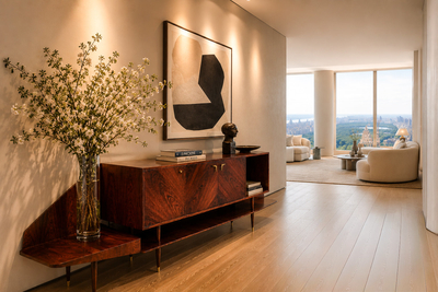 Giuseppe Scapinelli Brazilian Modern Credenza by Giuseppe Scapinelli in Brazilian Rosewood