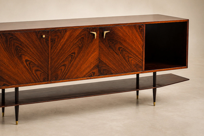 Giuseppe Scapinelli Brazilian Modern Credenza by Giuseppe Scapinelli in Brazilian Rosewood