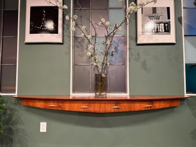 Giuseppe Scapinelli Brazilian Modern Floating Sideboard in Hardwood Giuseppe Scapinelli c 1950