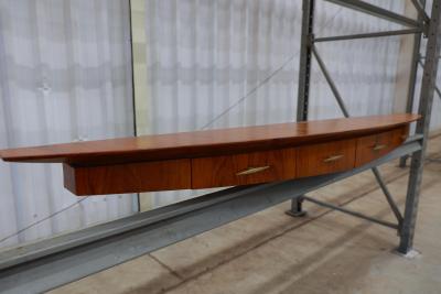 Giuseppe Scapinelli Brazilian Modern Floating Sideboard in Hardwood Giuseppe Scapinelli c 1950